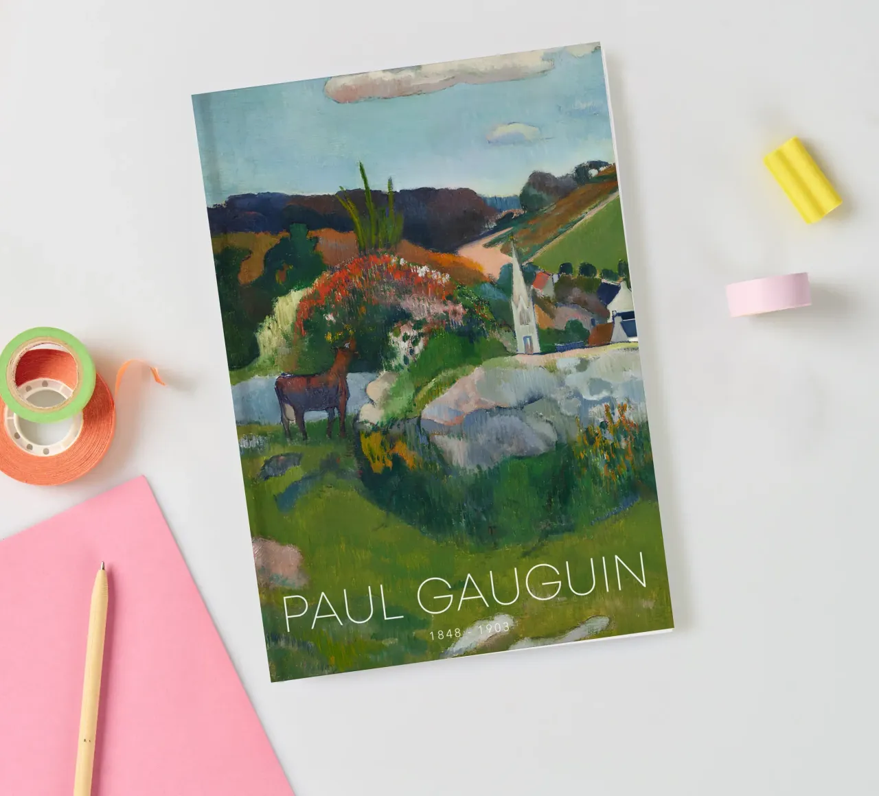 Gauguin Brittany Landscape Post-Impressionist Print notebook by NorwesClub