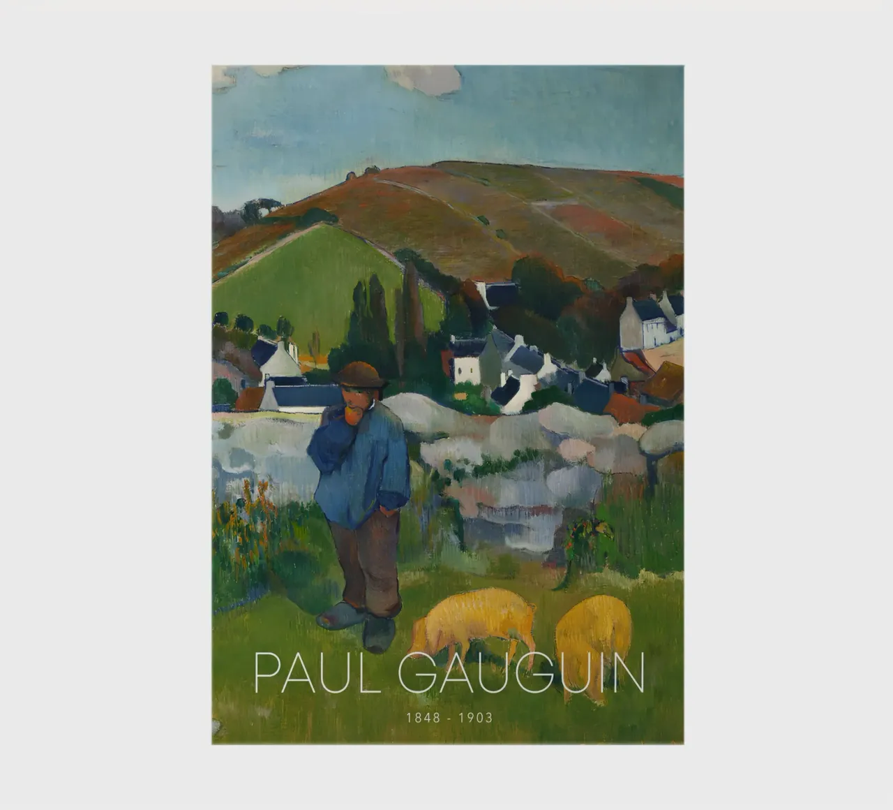 Gauguin The Swineherd Post-Impressionist Art Print notebook by NorwesClub