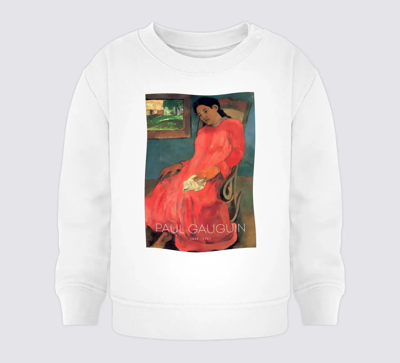 Gauguin Faaturuma Post-Impressionist Portrait Print baby sweatshirt by NorwesClub