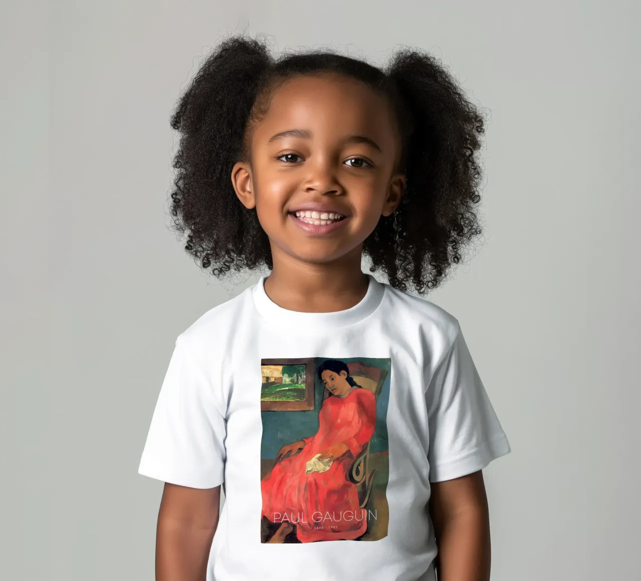 Gauguin Faaturuma Post-Impressionist Portrait Print kids t-shirt by NorwesClub