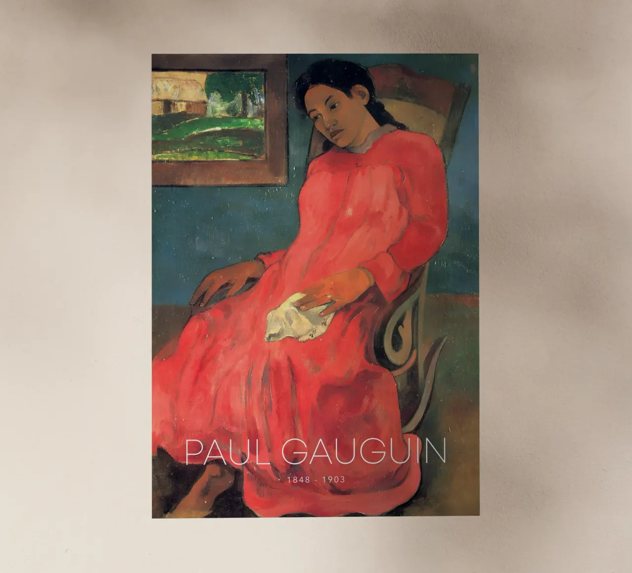 Gauguin Faaturuma Post-Impressionist Portrait Druck Backlit Folie von NorwesClub