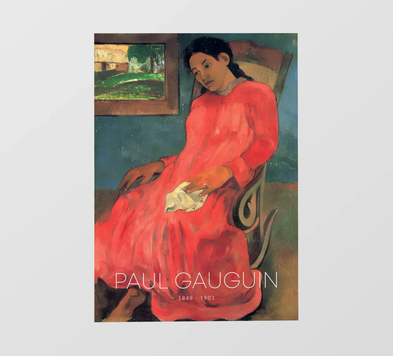 Gauguin Faaturuma Post-Impressionist Portrait Druck Backlit Folie von NorwesClub
