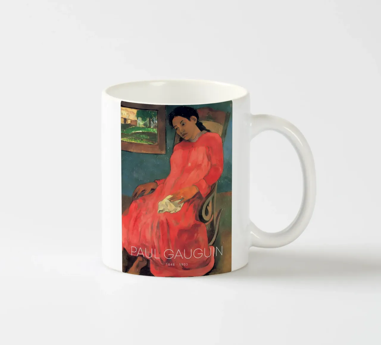 Gauguin Faaturuma Post-Impressionistisch Portret Print keramische mok van NorwesClub