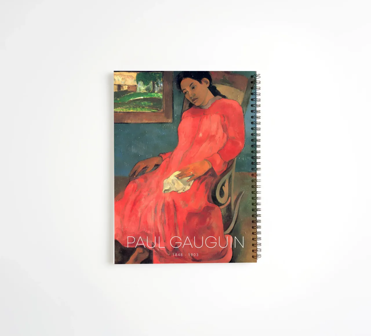 Gauguin Faaturuma Post-Impressionist Portrait Print spiral notebook by NorwesClub