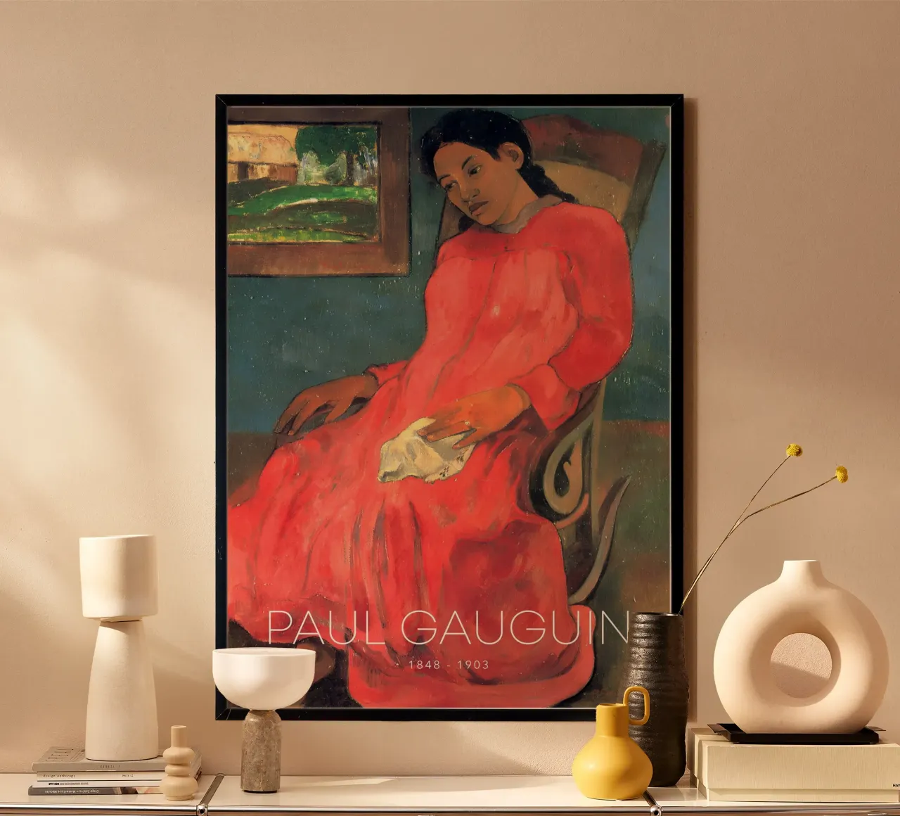 Gauguin Faaturuma Post-Impressionist Portrait Print poster by NorwesClub