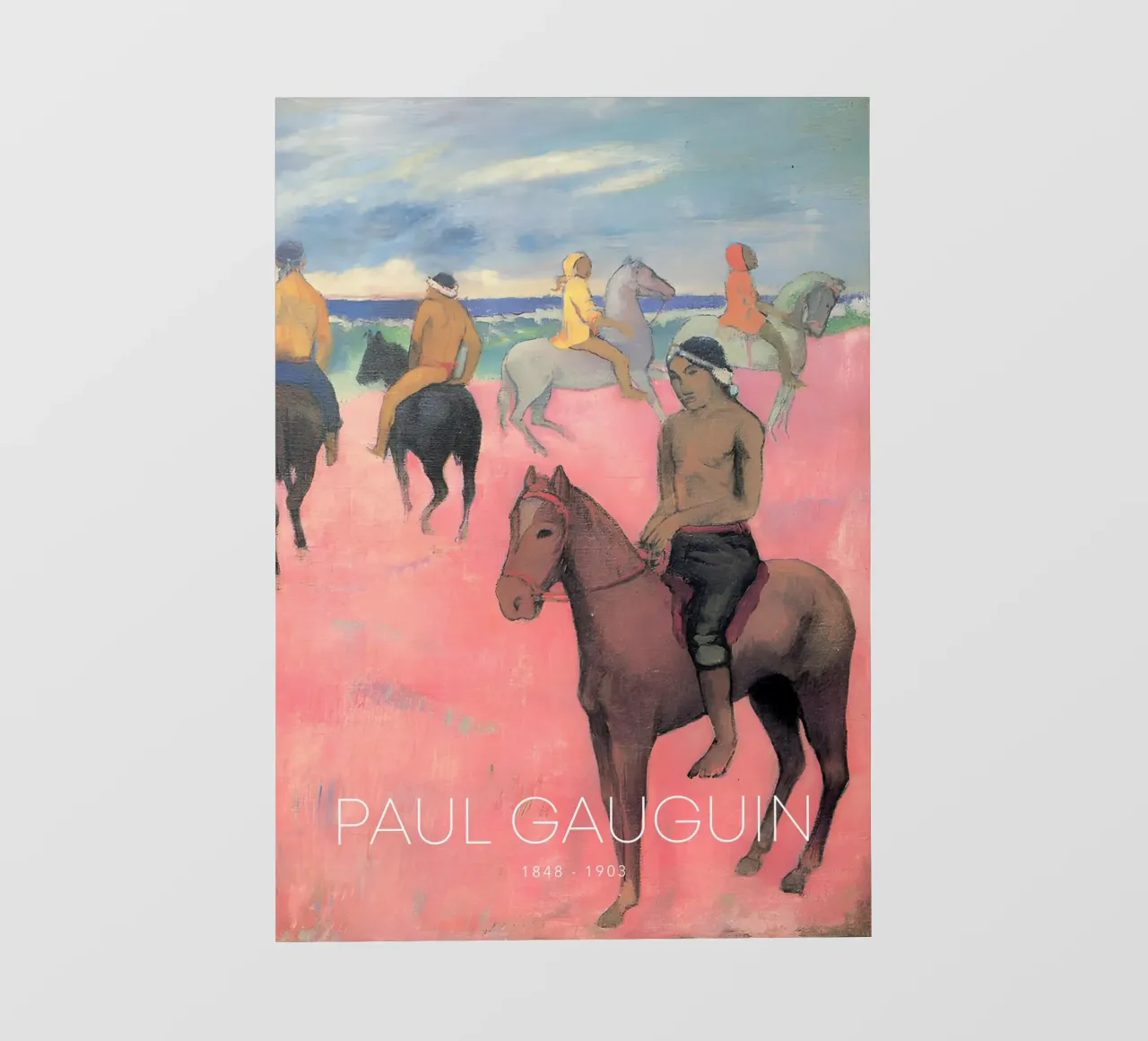 Gauguin cavalieri sulla spiaggia Stampa cavallo post-impressionista telo in pvc da NorwesClub
