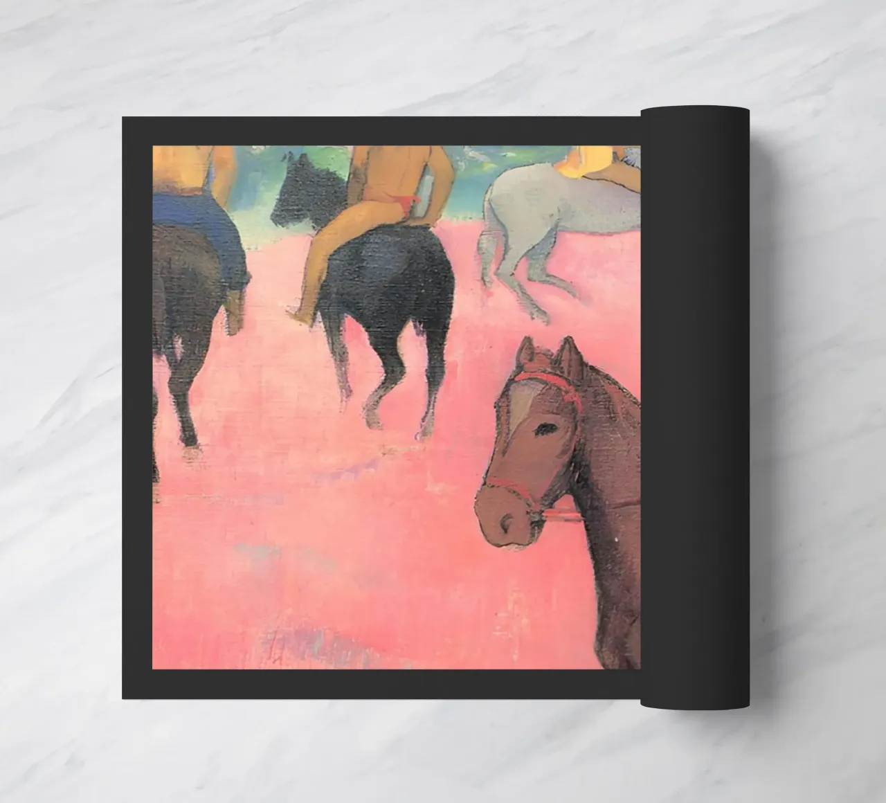 Gauguin cavalieri sulla spiaggia Stampa cavallo post-impressionista zerbino da NorwesClub