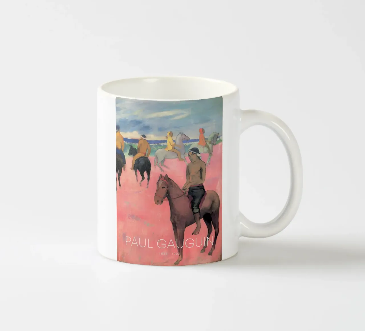 Gauguin cavalieri sulla spiaggia Stampa cavallo post-impressionista tazza in ceramica da NorwesClub