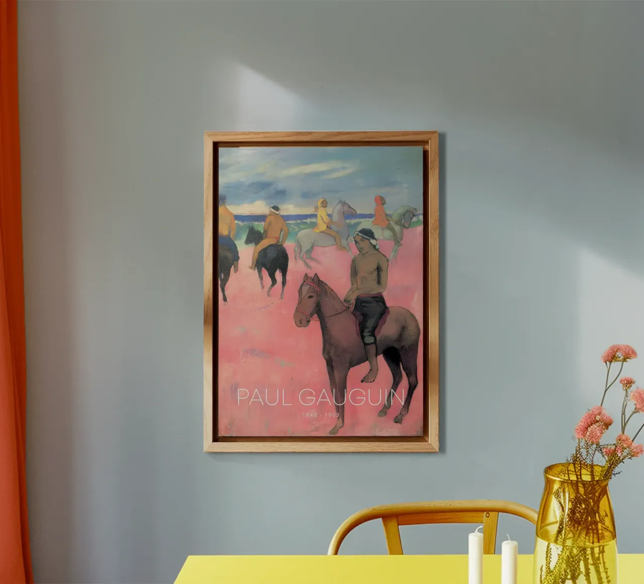 Gauguin cavalieri sulla spiaggia Stampa cavallo post-impressionista alluminio dibond da NorwesClub
