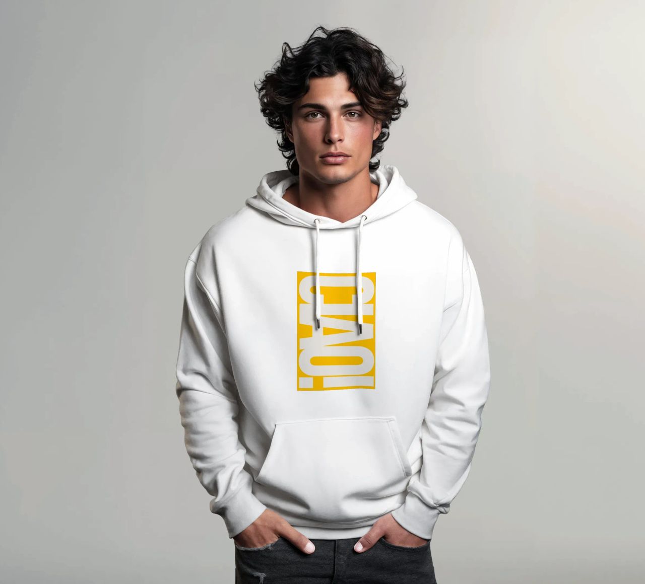 CIAO – Bold Greeting - Italian Hello felpa con cappuccio da QuooodZ by MooodzArt