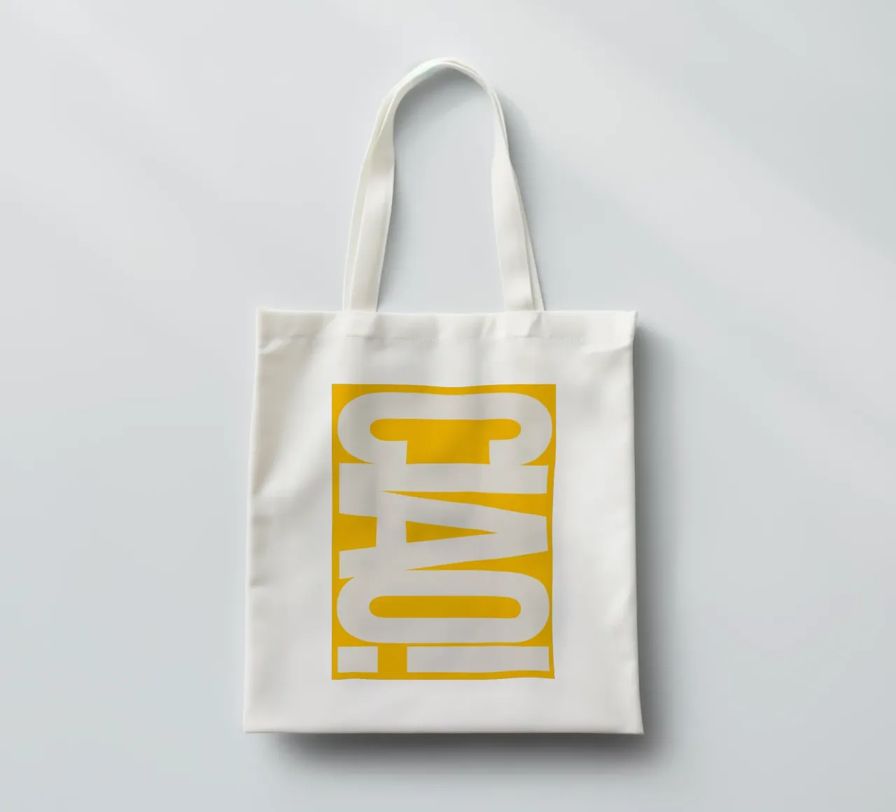 CIAO – Bold Greeting - Italian Hello borsa in juta da QuooodZ by MooodzArt