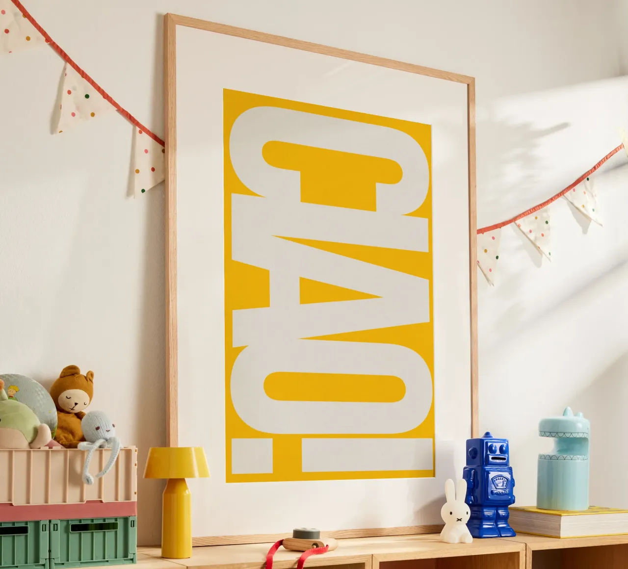 CIAO – Bold Greeting - Italian Hello carta hahnemühle da QuooodZ by MooodzArt