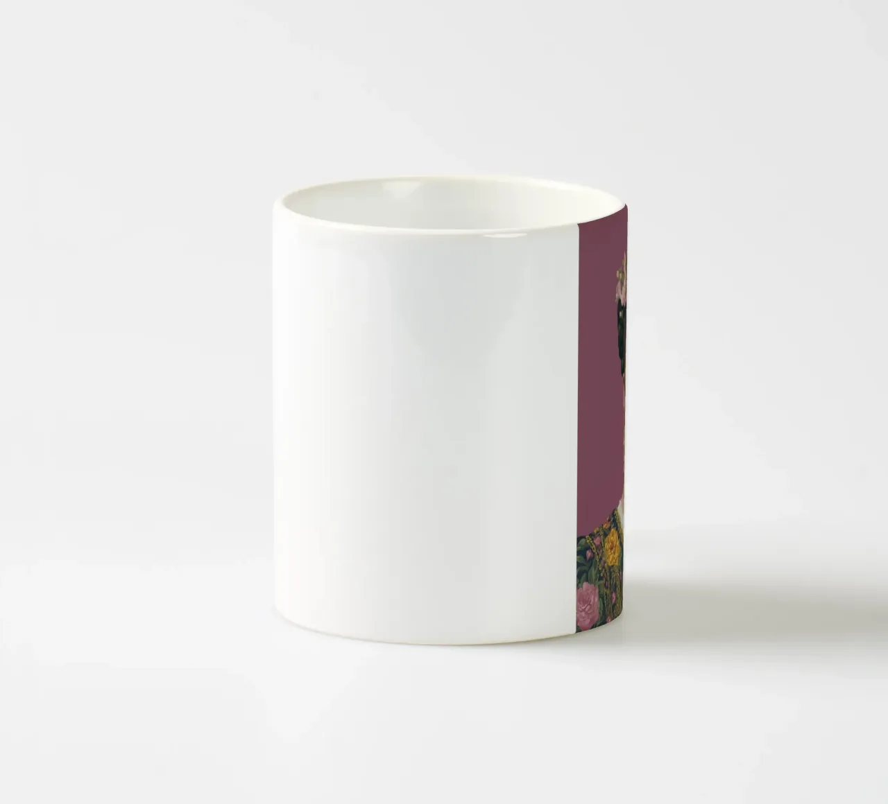 Frida con occhiali a fiori tazza in ceramica da Carinaprint