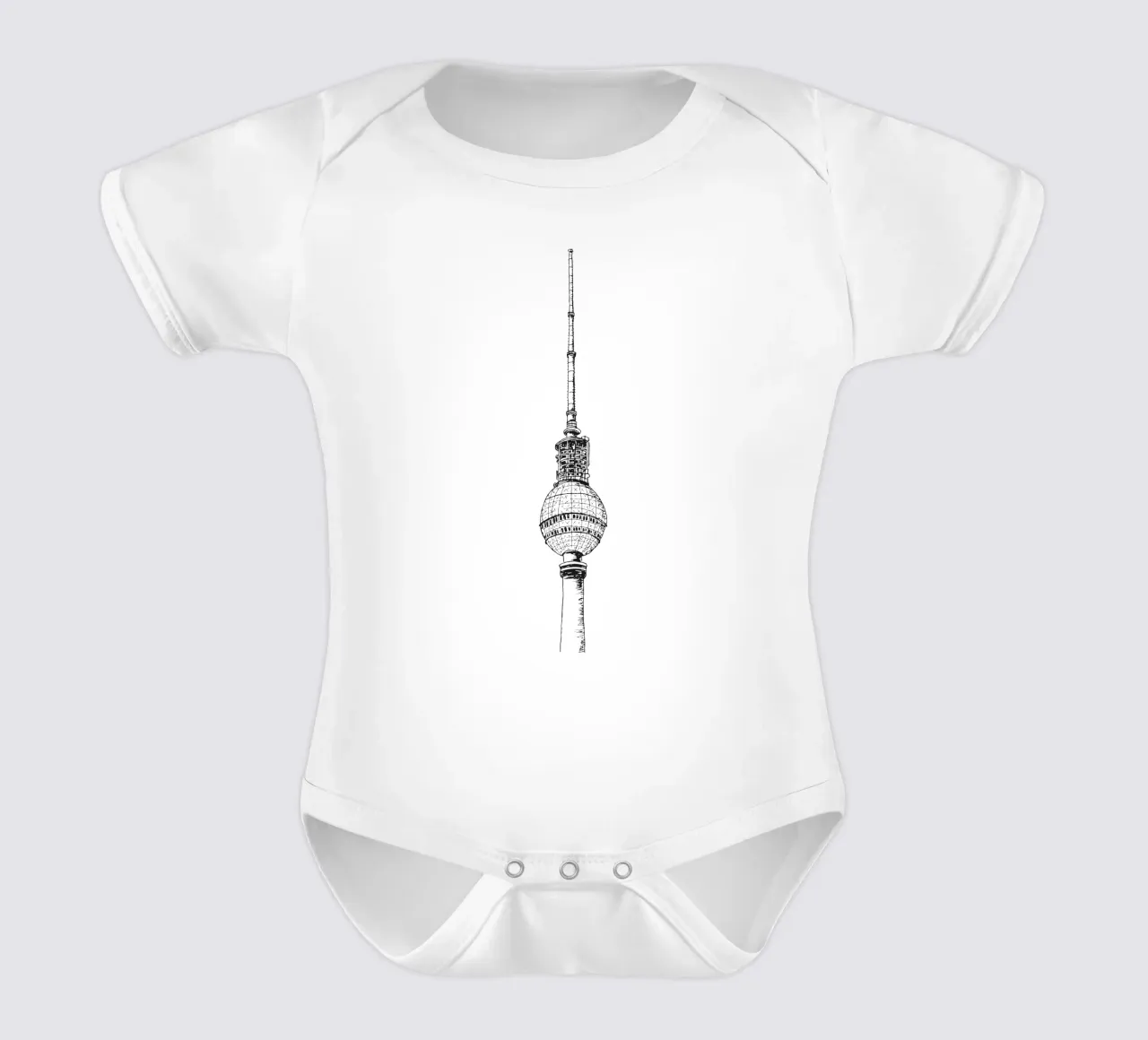 Berliner Fernsehturm body neonato maniche corte da KP Design