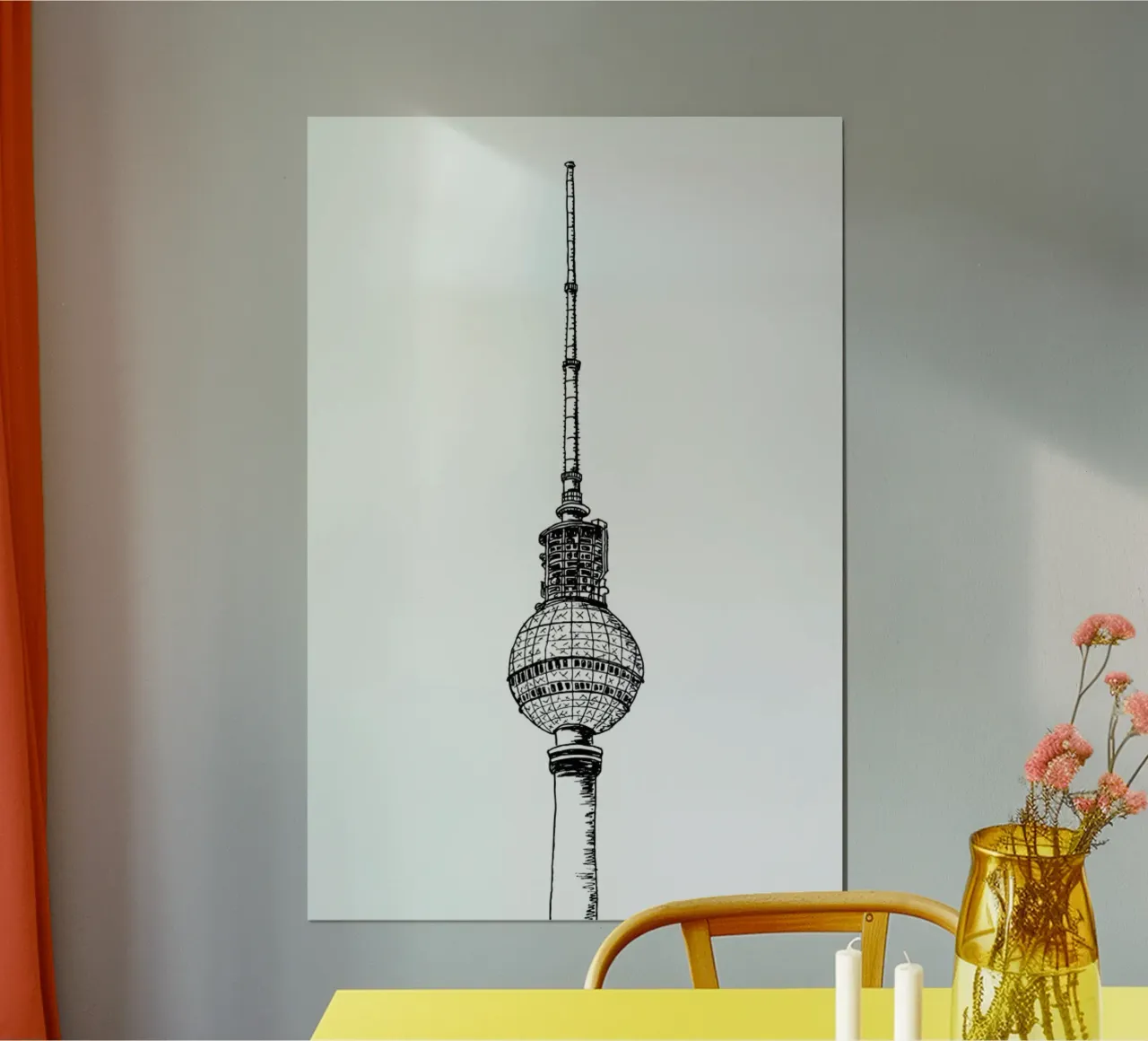 Berliner Fernsehturm carta hahnemühle da KP Design
