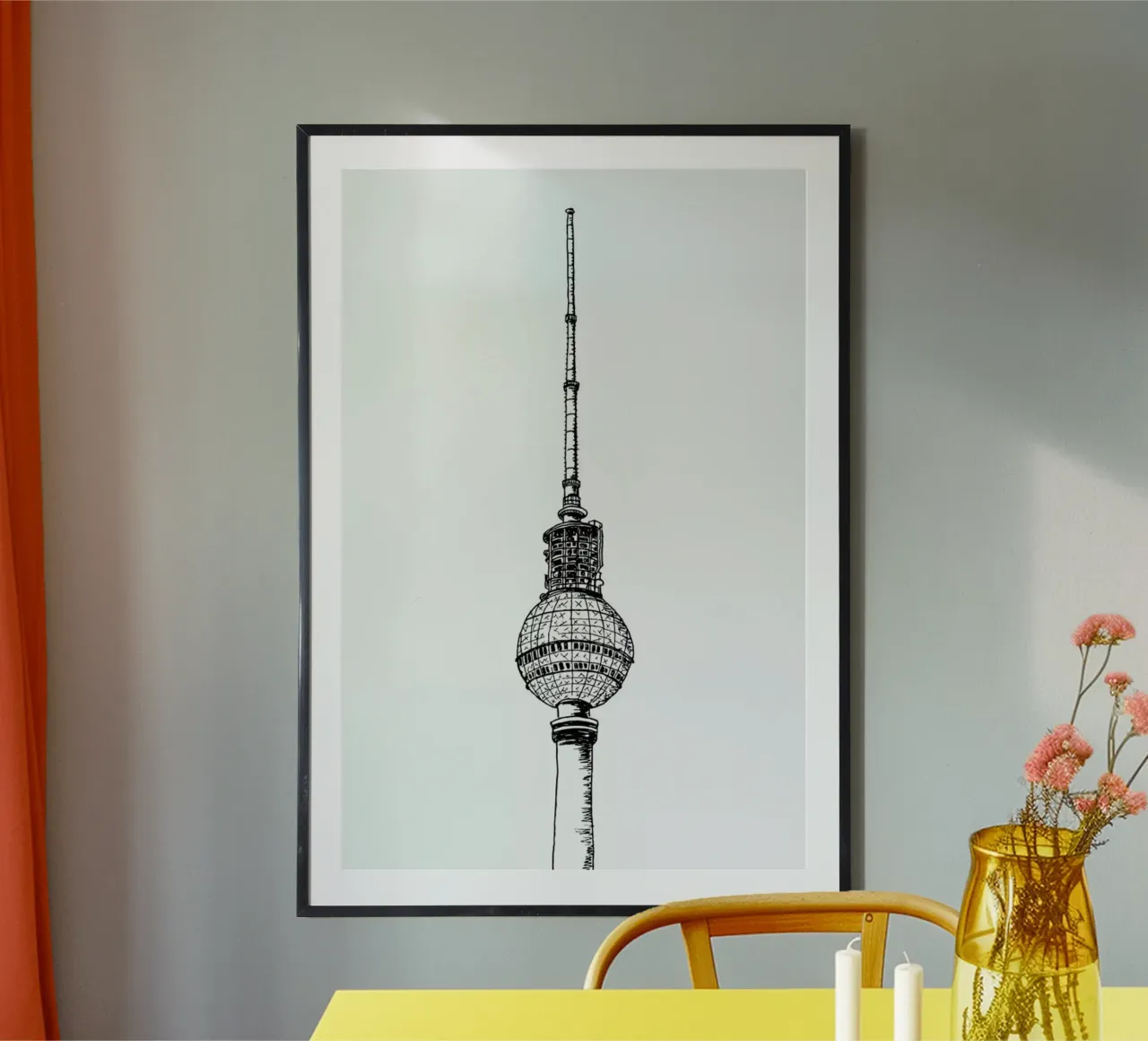 Berliner Fernsehturm carta hahnemühle da KP Design