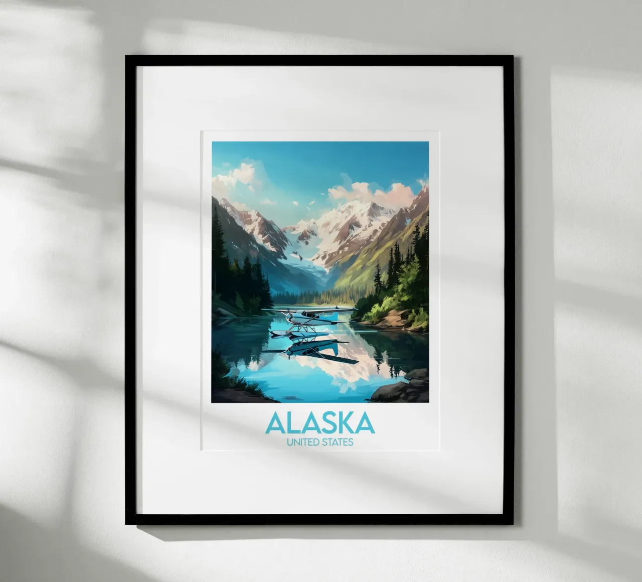 Affiche Alaska poster con telaio in legno da Frame the World