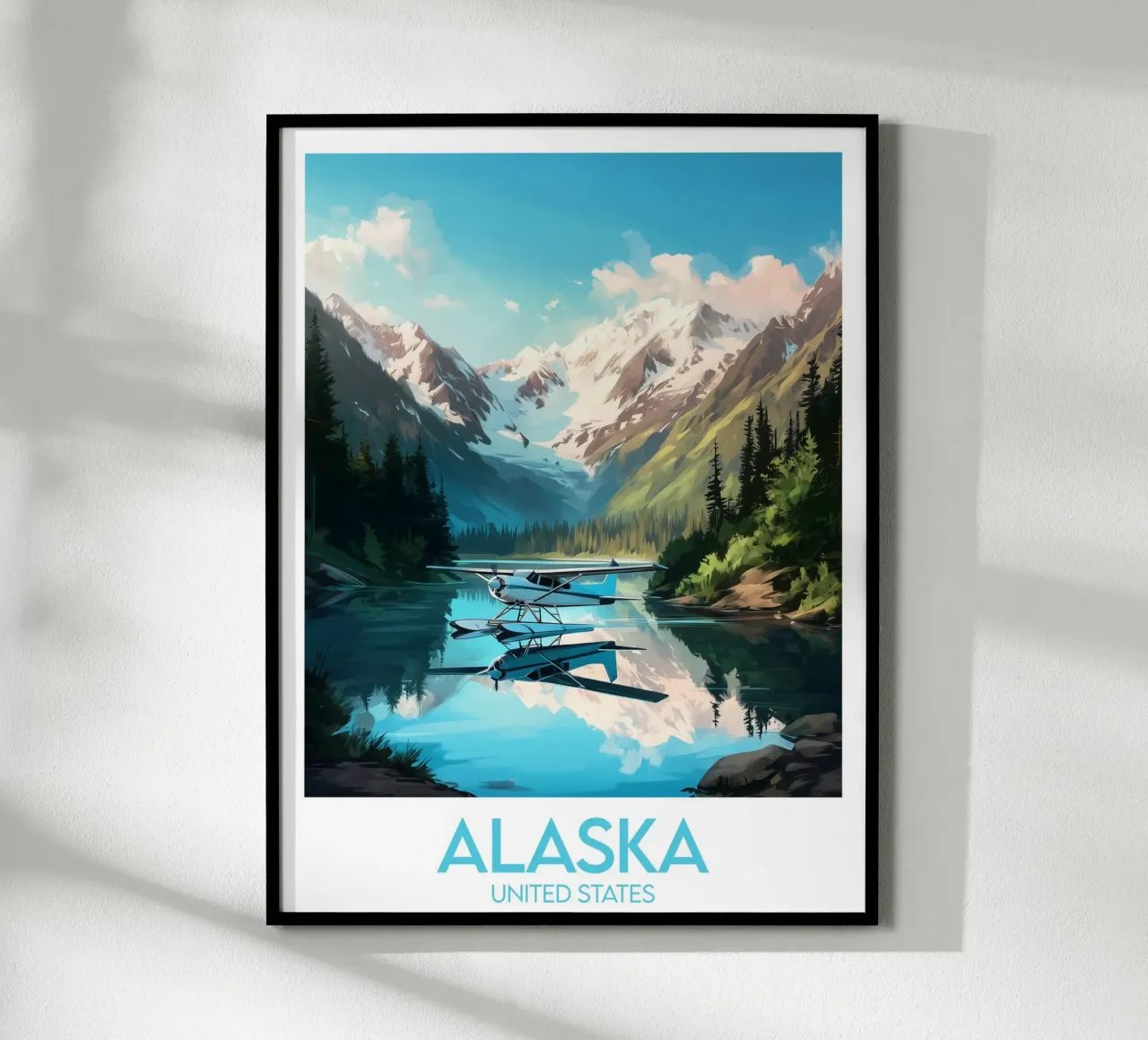 Affiche Alaska poster con telaio in legno da Frame the World