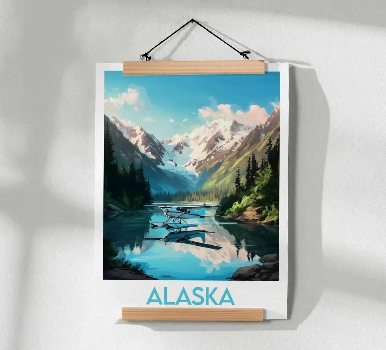 Affiche Alaska poster con telaio in legno da Frame the World