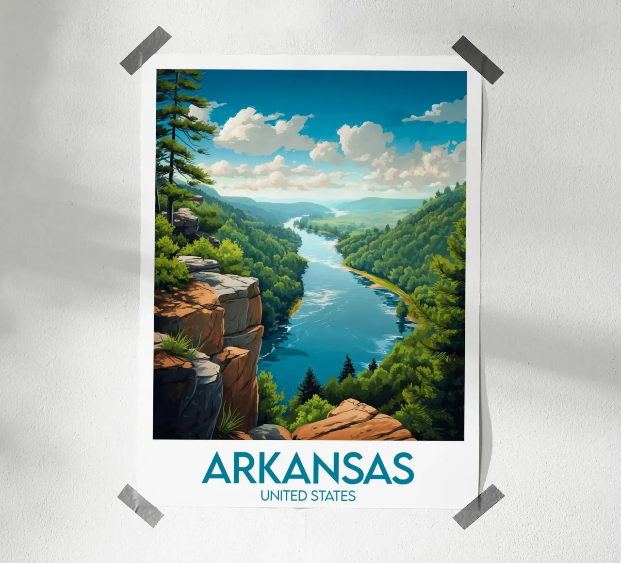Affiche Arkansas poster da Frame the World