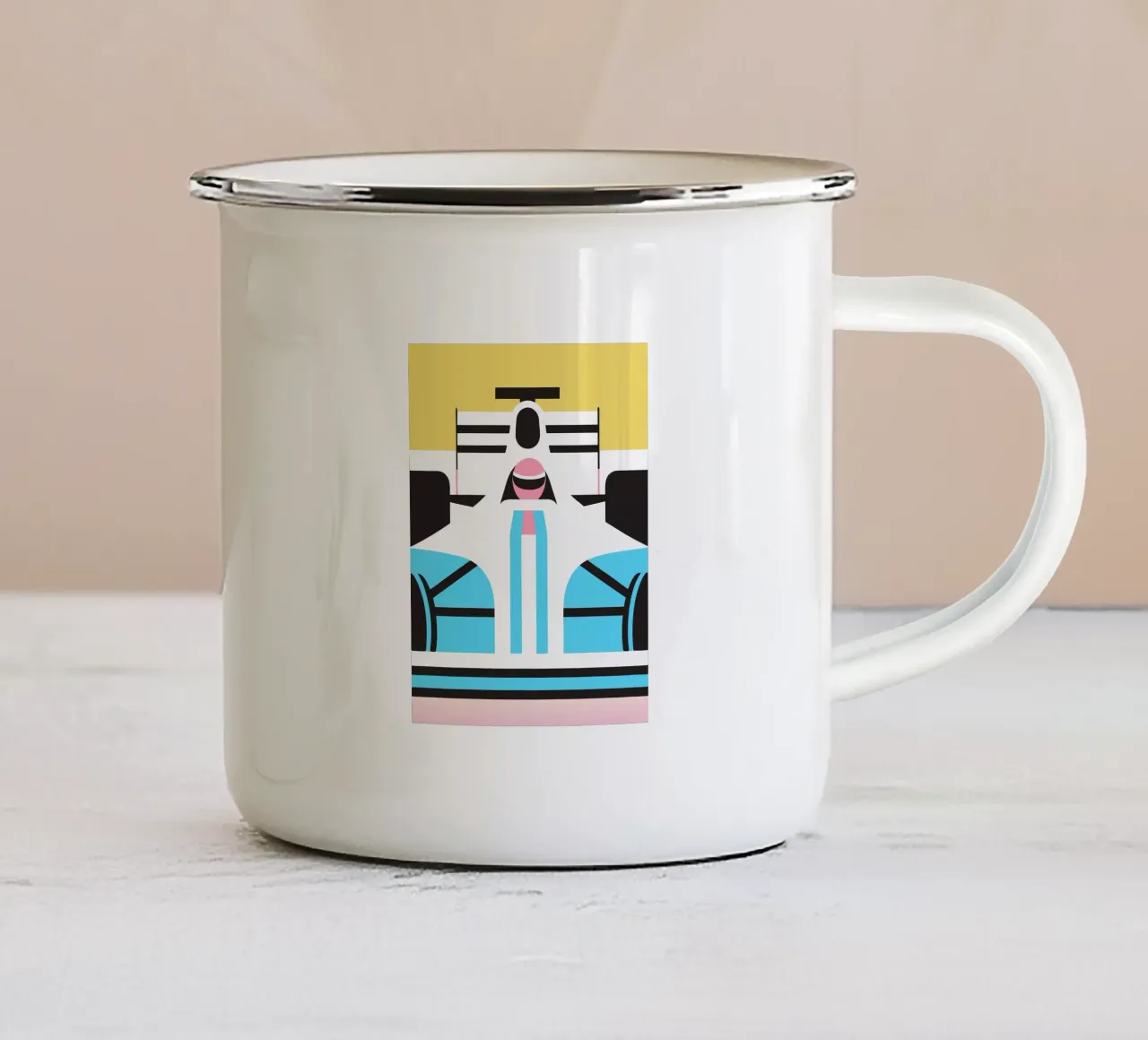 Formula Racing tazza in smalto da LOOK DIFFERENT
