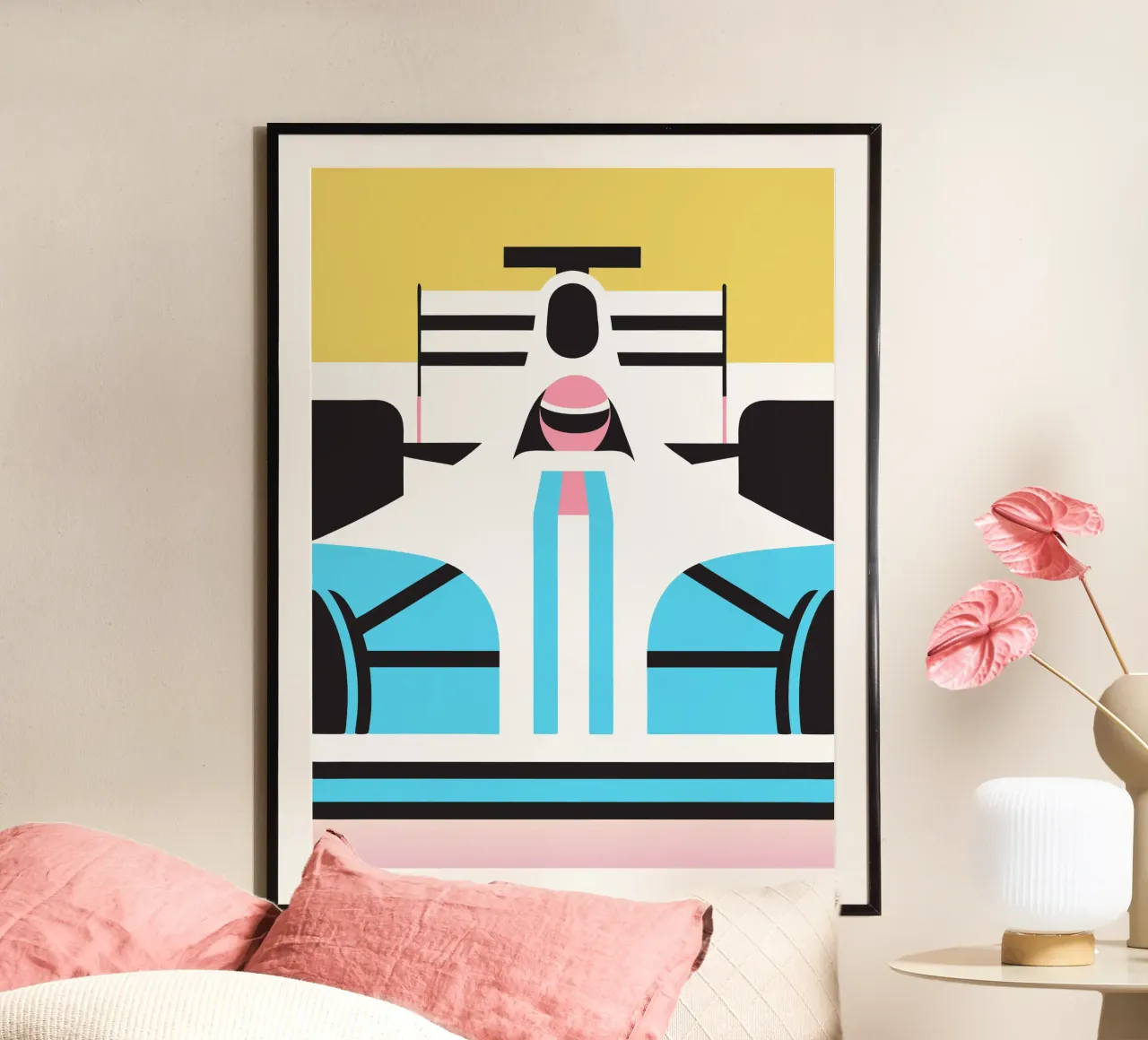 Formula Racing poster con telaio in plastica da LOOK DIFFERENT