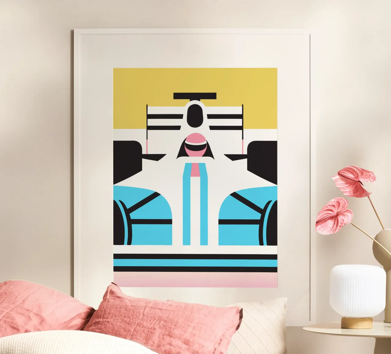 Formula Racing poster con telaio in plastica da LOOK DIFFERENT