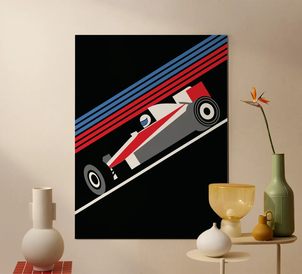 Formula Racing poster con telaio in legno da LOOK DIFFERENT
