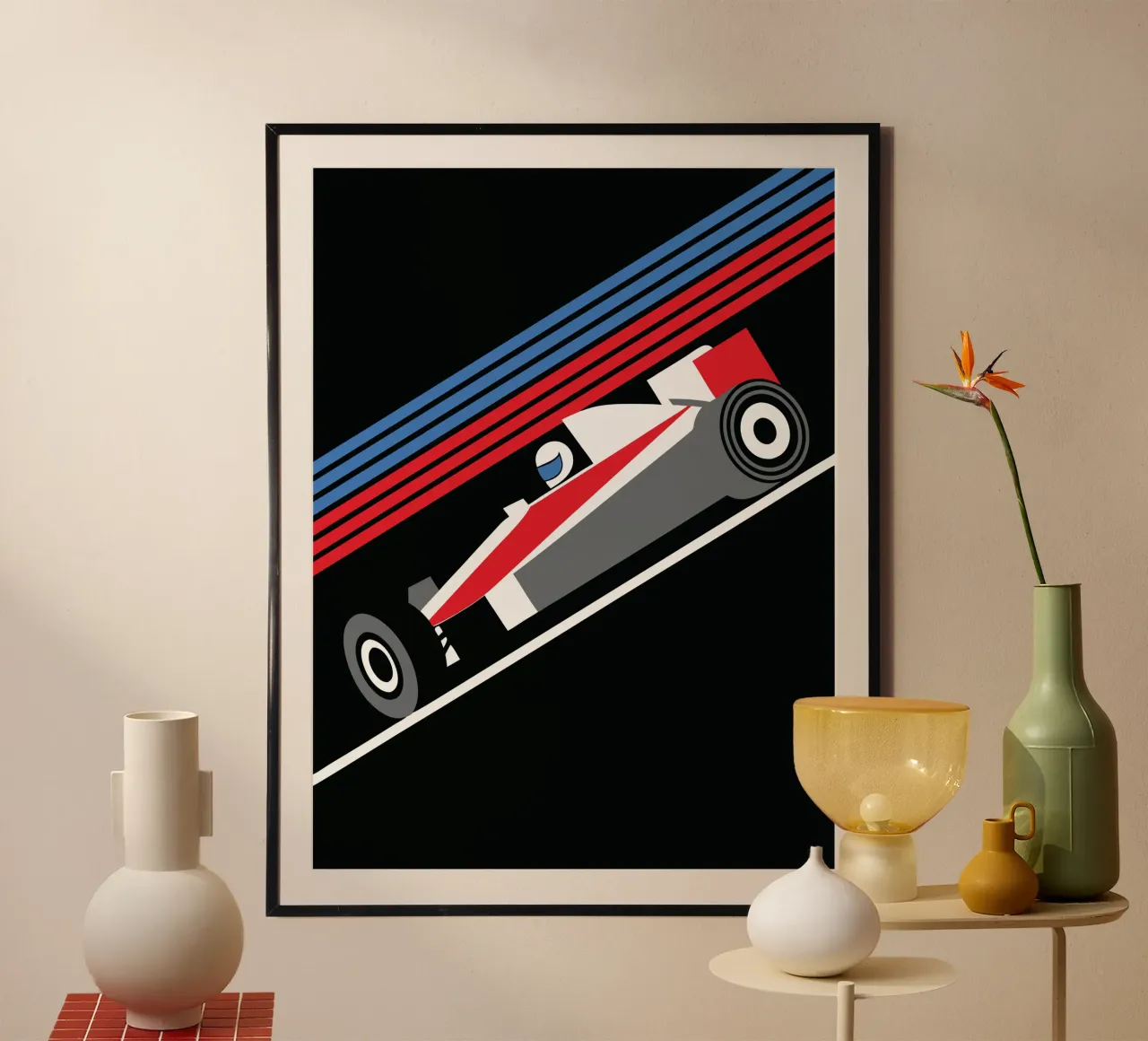 Formula Racing poster con telaio in legno da LOOK DIFFERENT