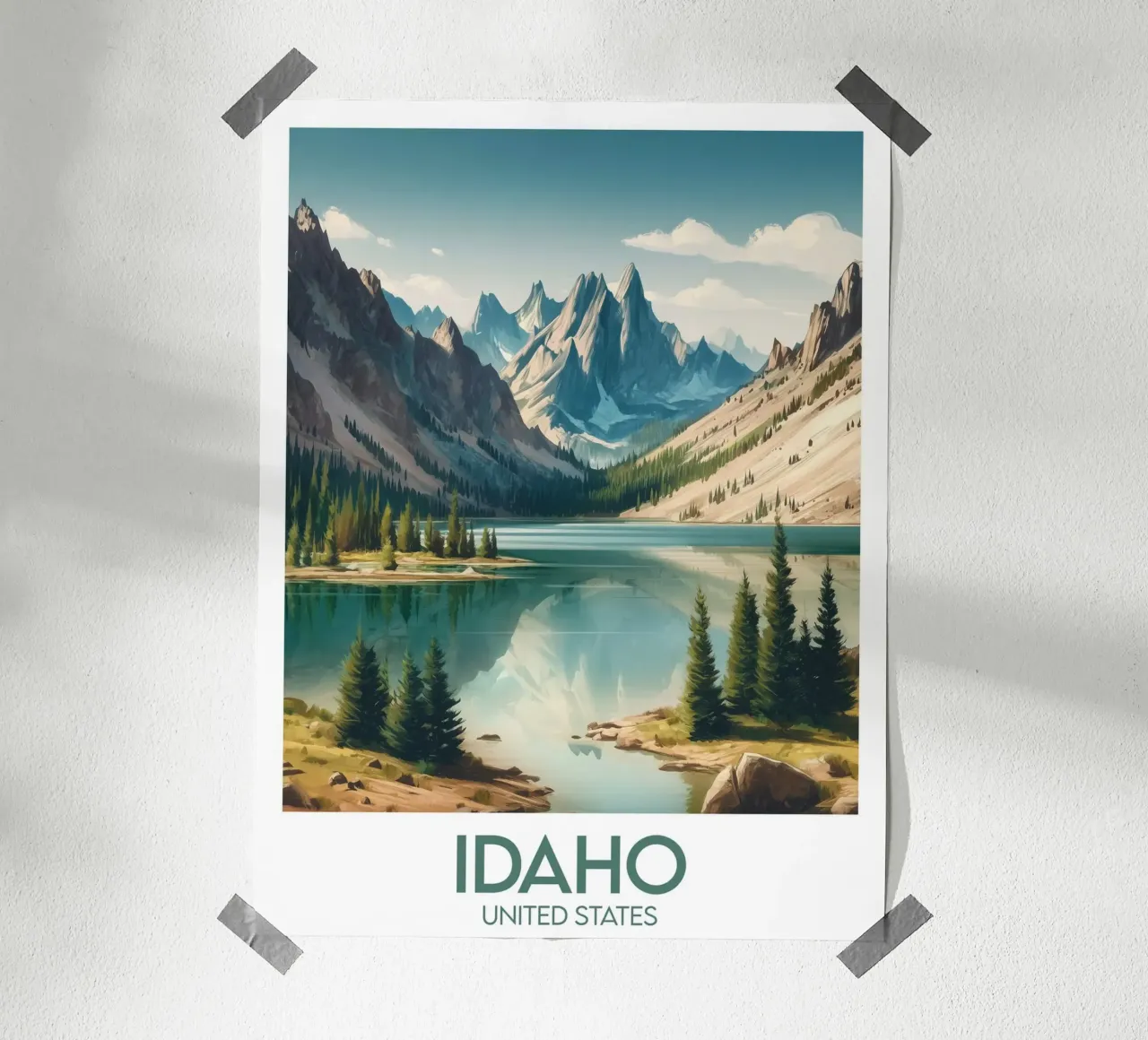 Idaho poster United States Poster von Frame the World
