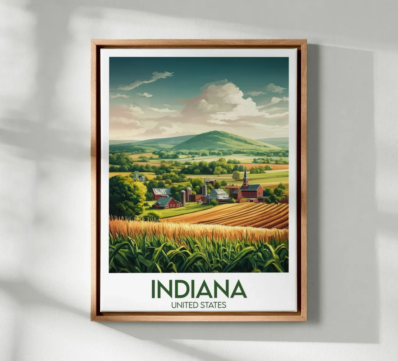 Affiche Indiana tela con Cornice a cassetta da Frame the World