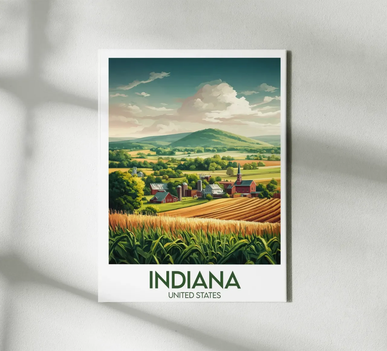 Affiche Indiana tela con Cornice a cassetta da Frame the World