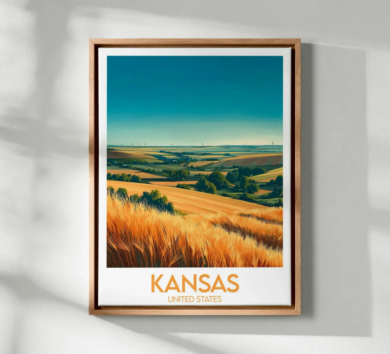 Affiche Kansas tela con Cornice a cassetta da Frame the World
