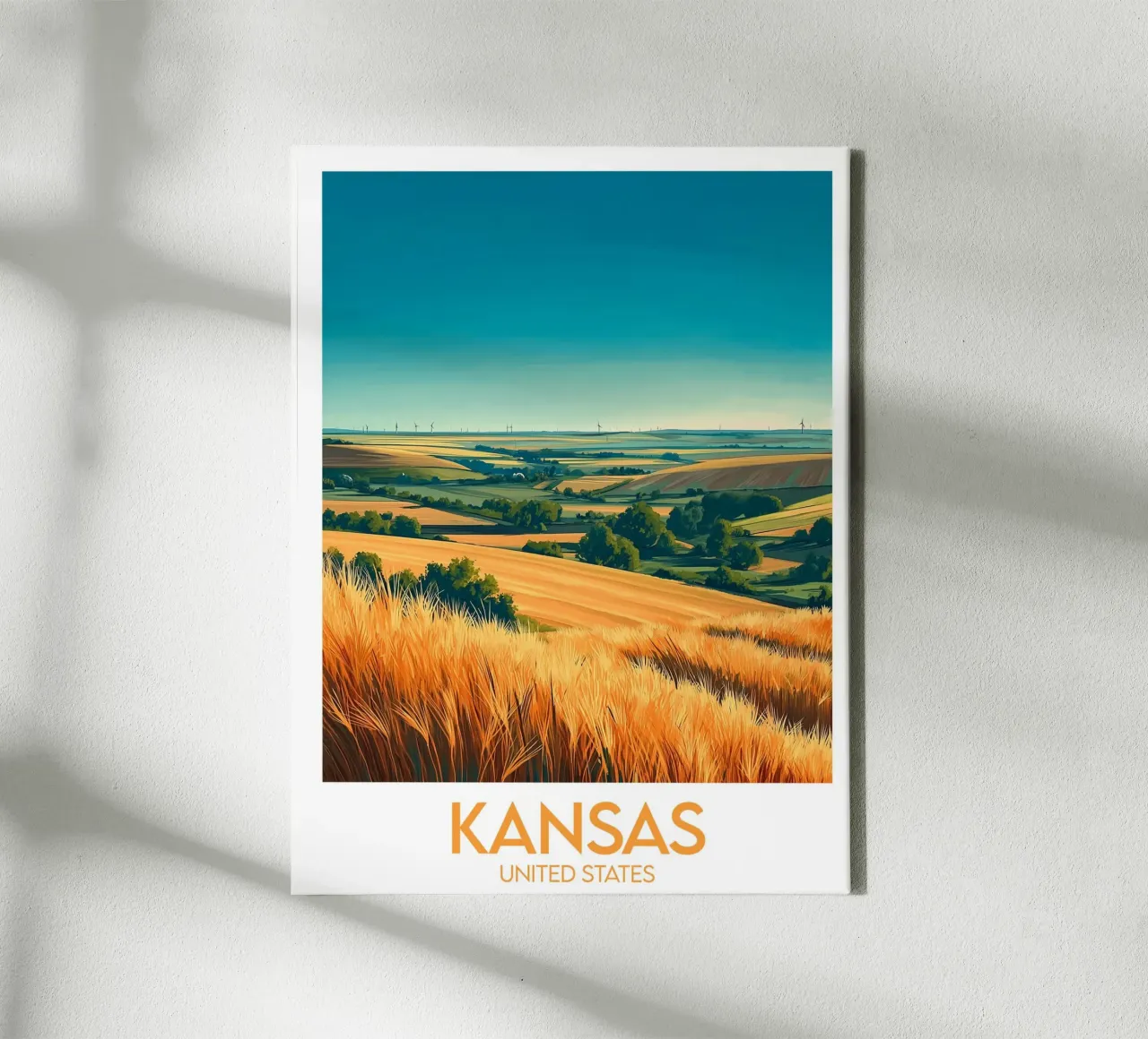 Affiche Kansas tela con Cornice a cassetta da Frame the World