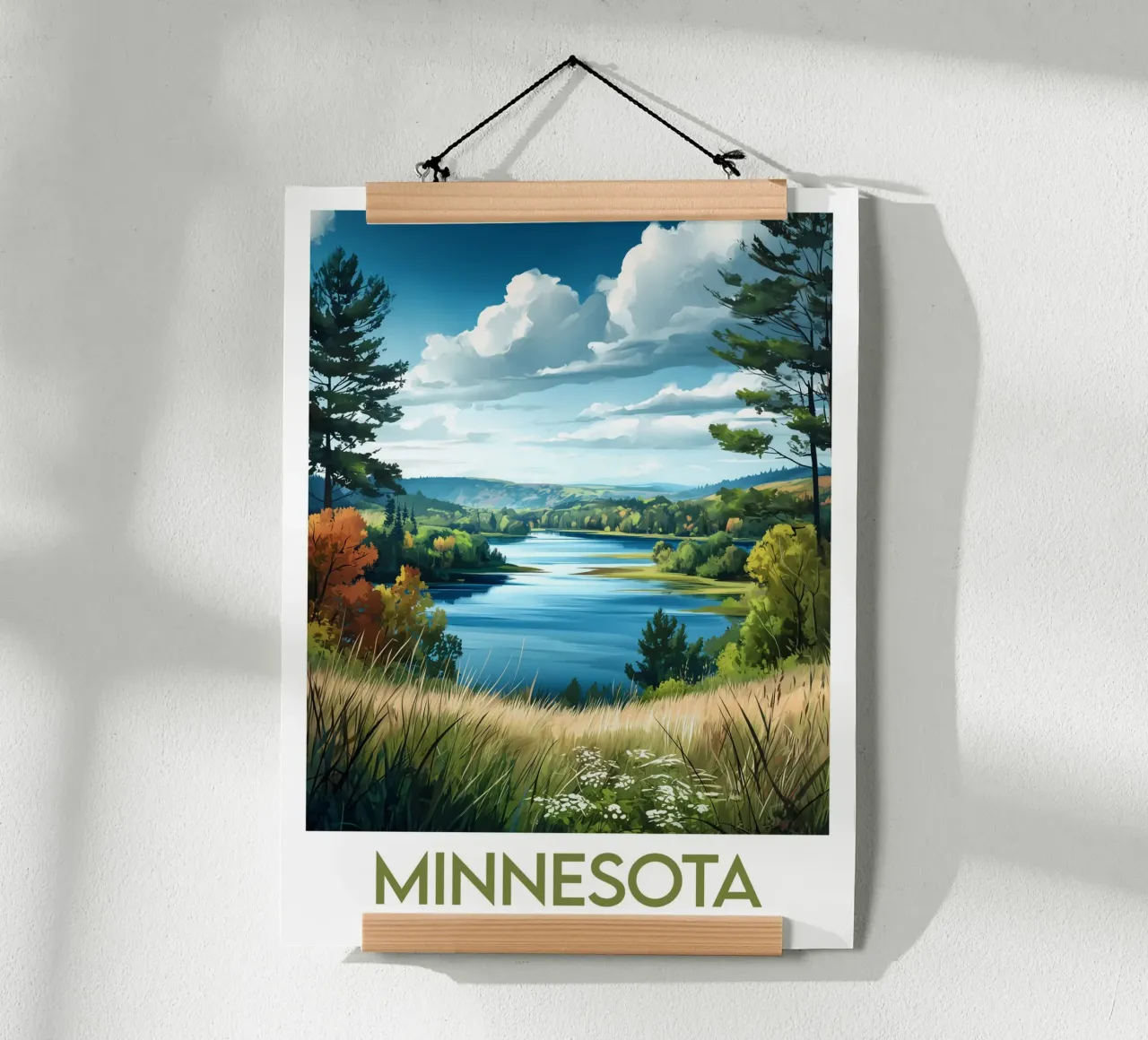 Affiche Minnesota poster con telaio in plastica da Frame the World