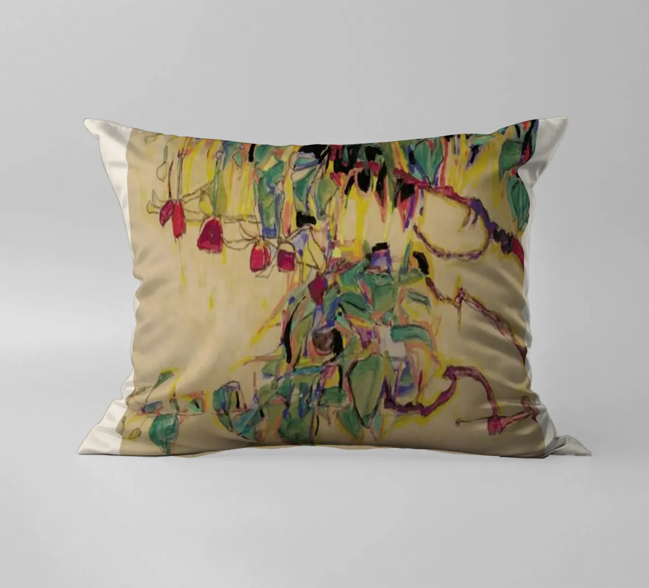 Schiele - Fuchsia cuscino da Vintage by JUNIQE