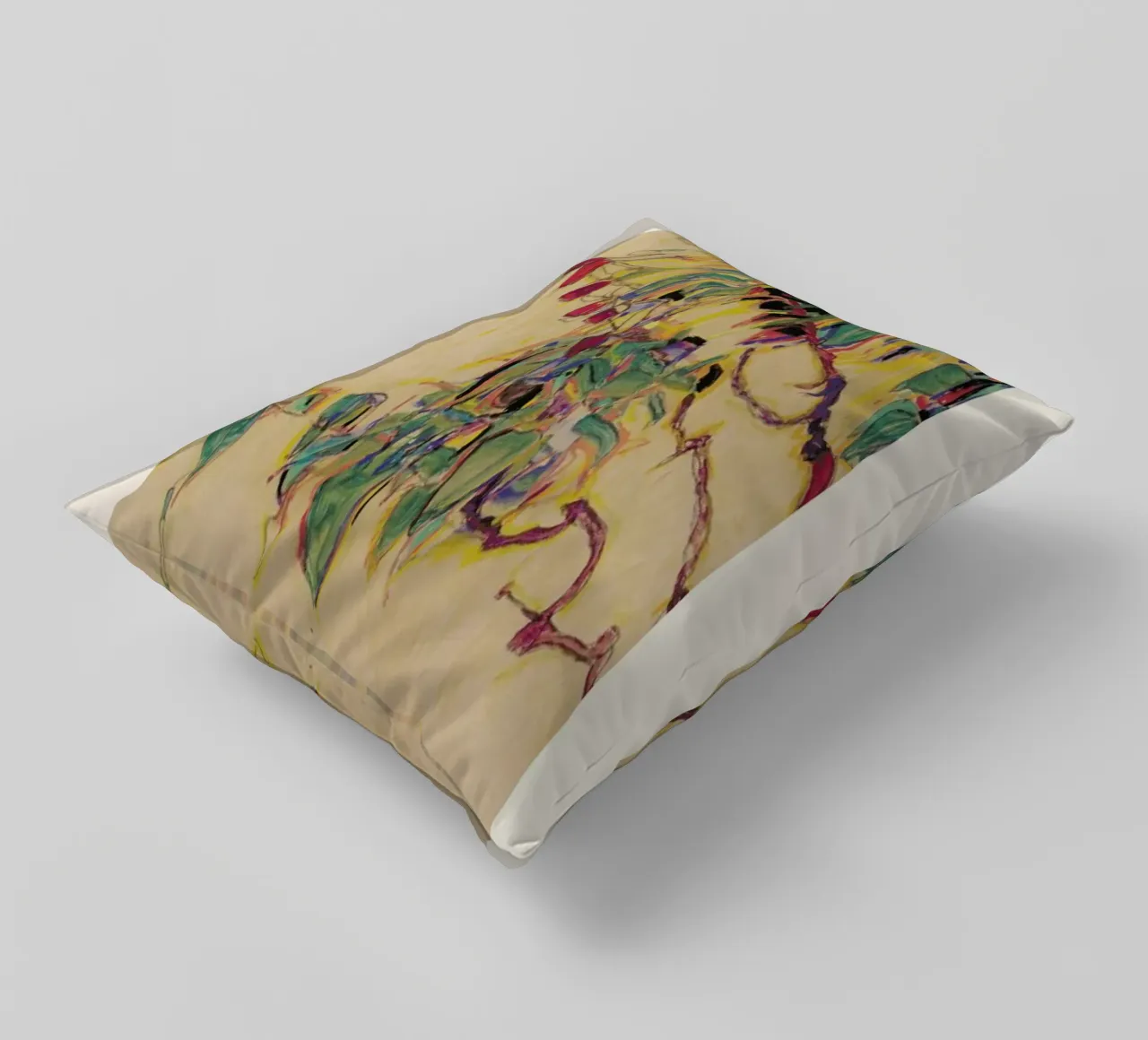 Schiele - Fuchsia cuscino da Vintage by JUNIQE