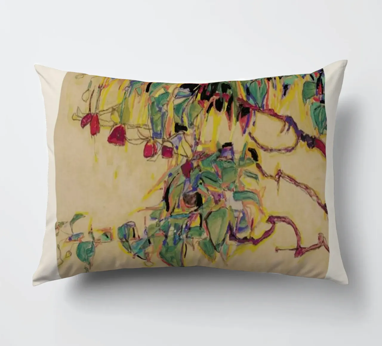 Schiele - Fuchsia cuscino da Vintage by JUNIQE