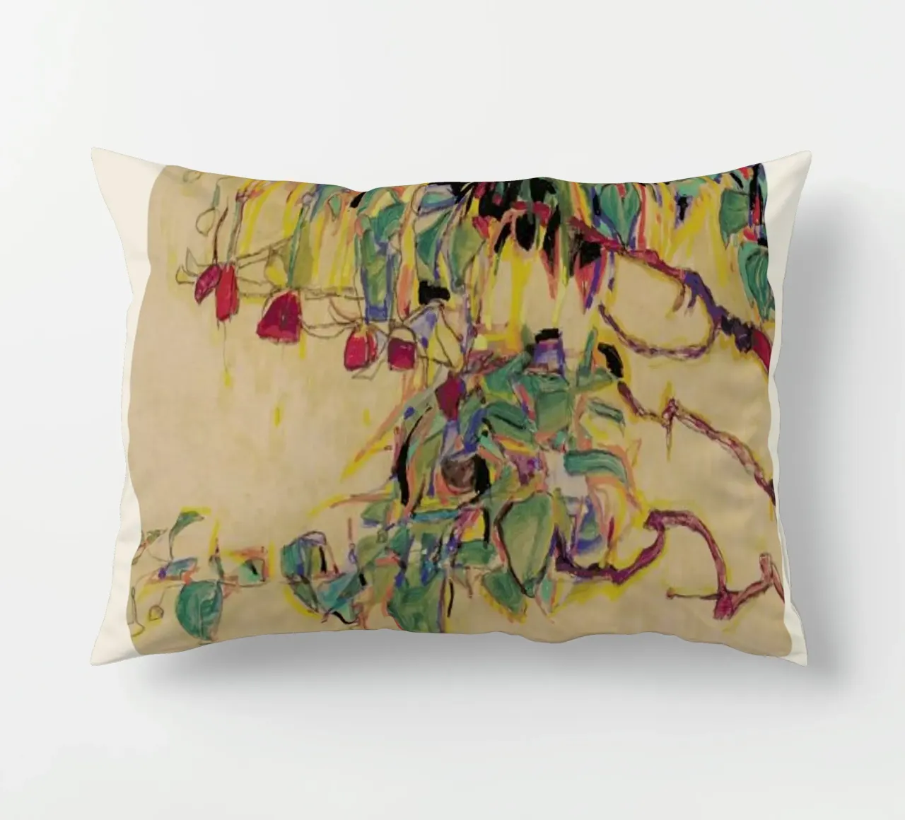 Schiele - Fuchsia cuscino da Vintage by JUNIQE