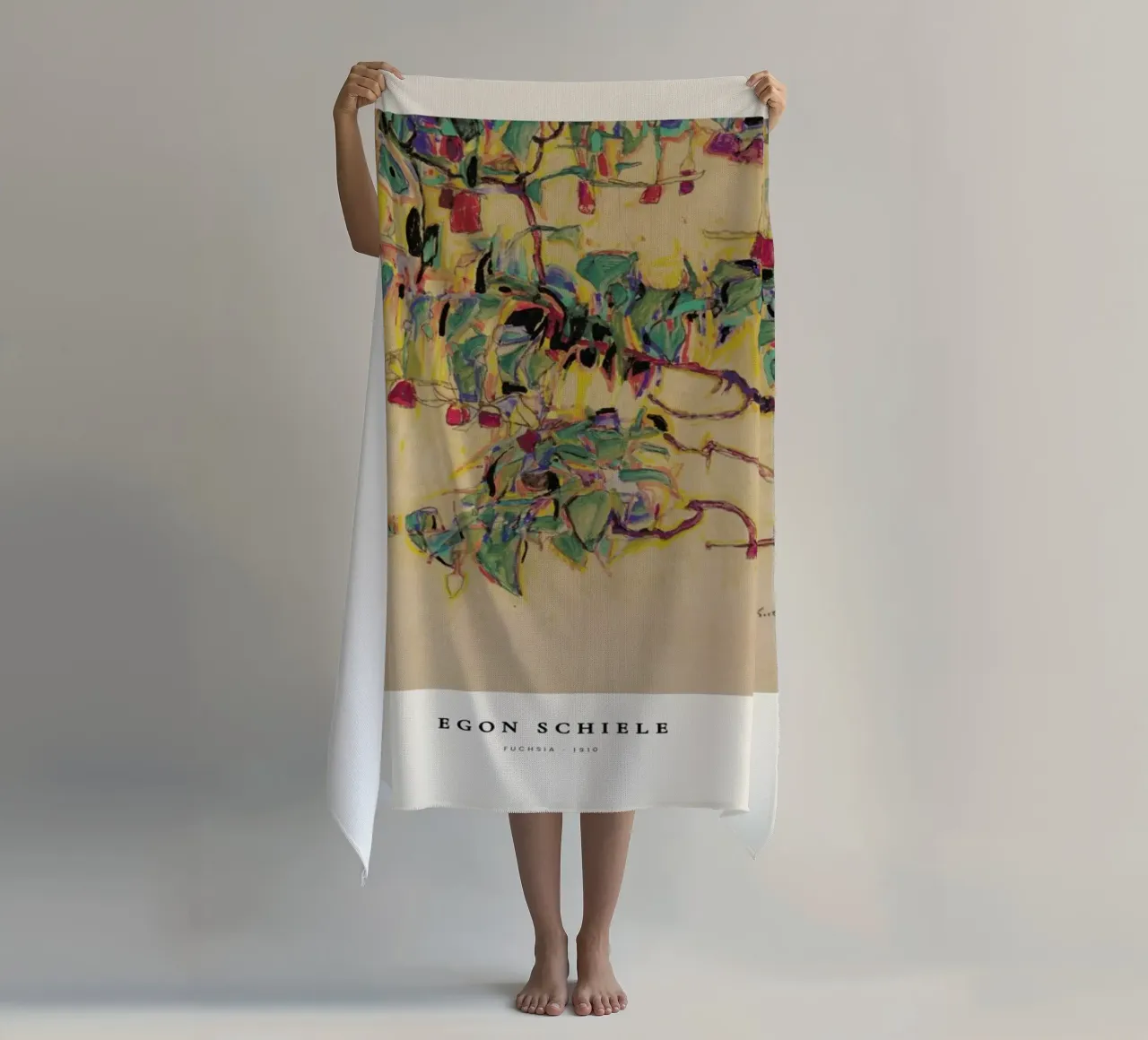 Schiele - Fuchsia telo mare da Vintage by JUNIQE