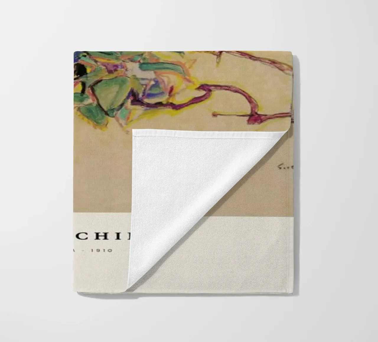 Schiele - Fuchsia telo mare da Vintage by JUNIQE