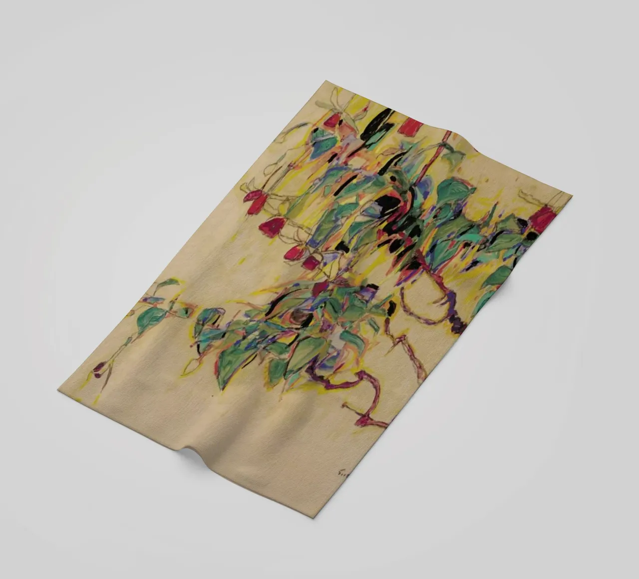 Schiele - Fuchsia telo mare da Vintage by JUNIQE