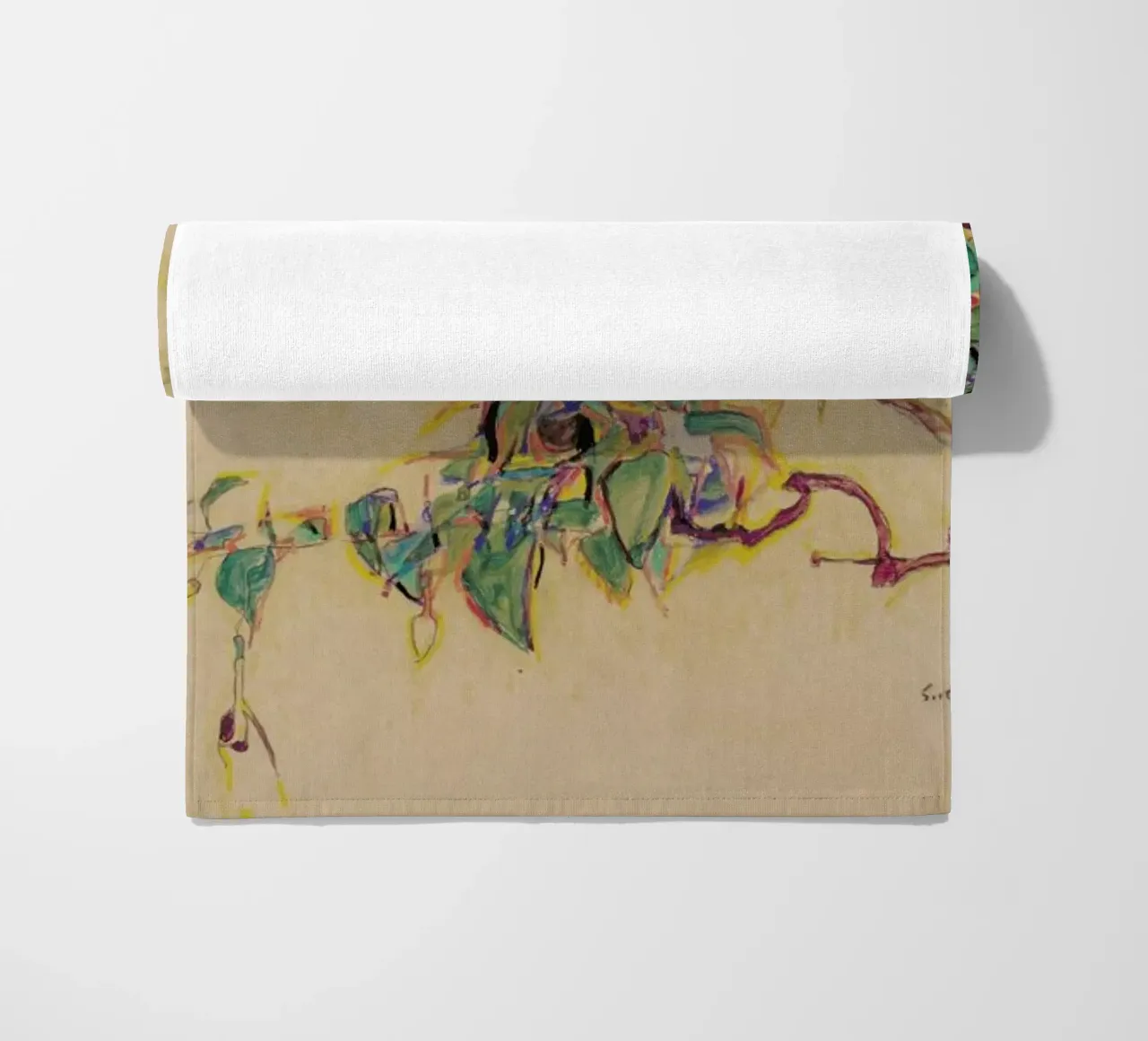 Schiele - Fuchsia telo mare da Vintage by JUNIQE