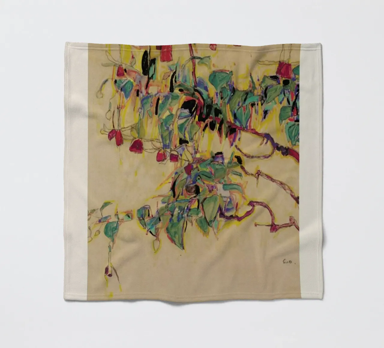 Schiele - Fuchsia coperta in pile da Vintage by JUNIQE