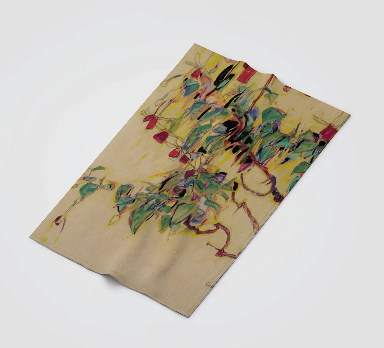 Schiele - Fuchsia coperta in pile da Vintage by JUNIQE