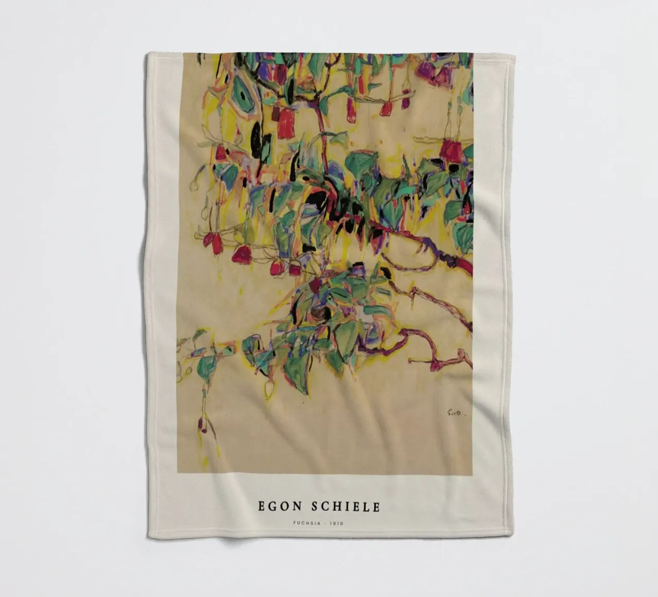 Schiele - Fuchsia coperta in pile da Vintage by JUNIQE