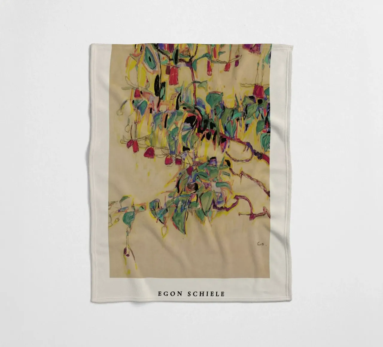Schiele - Fuchsia coperta in pile da Vintage by JUNIQE