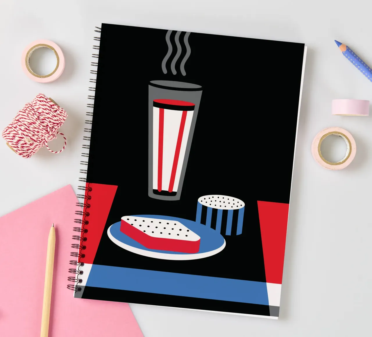 Milk And Bread spiral notebook by LOOK DIFFERENT