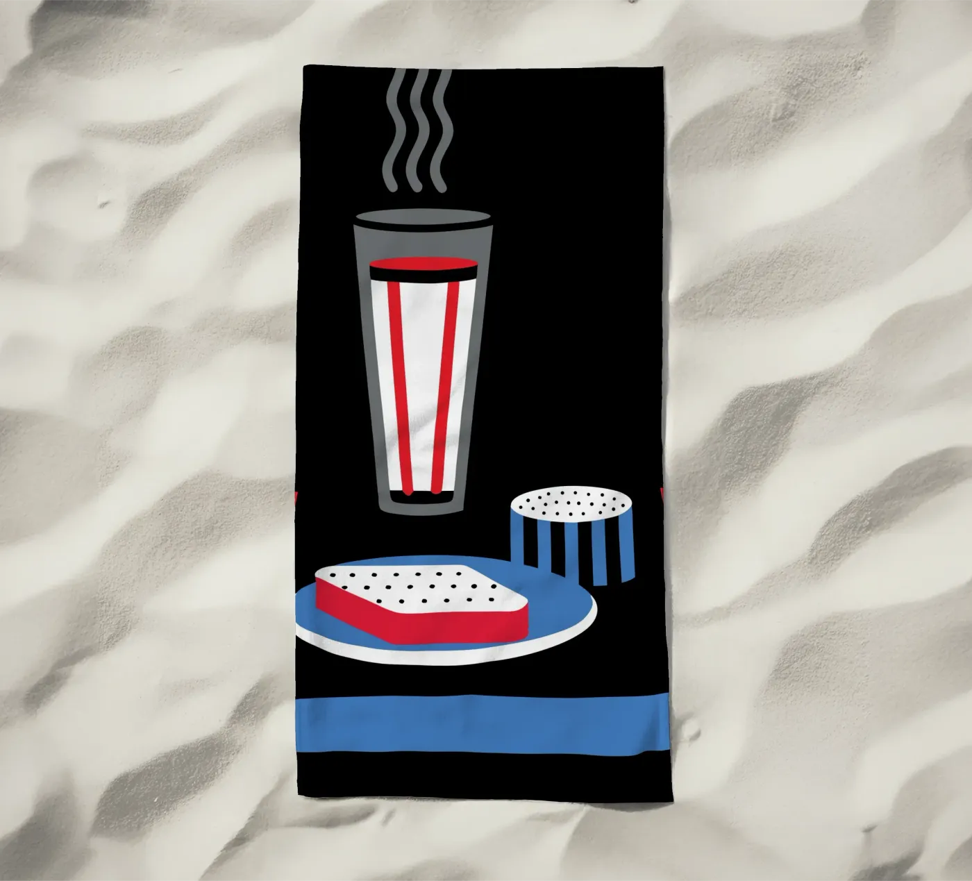 Milk And Bread Strandtuch von LOOK DIFFERENT