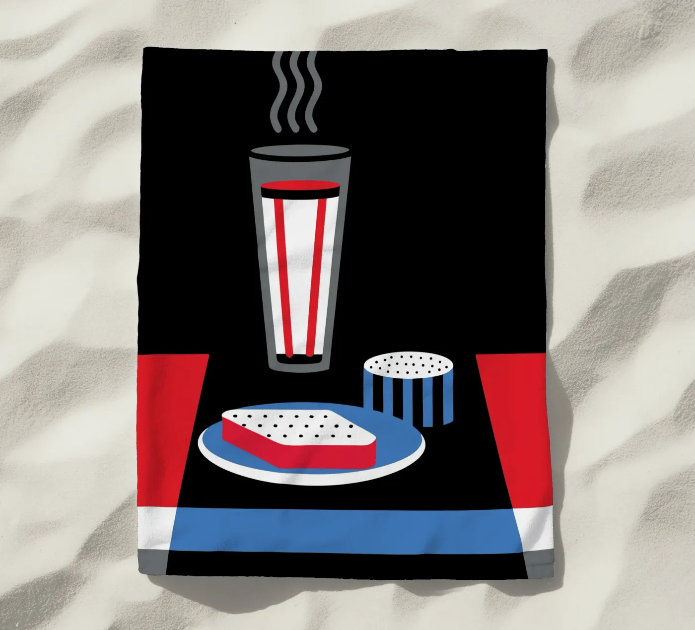 Milk And Bread Strandtuch von LOOK DIFFERENT